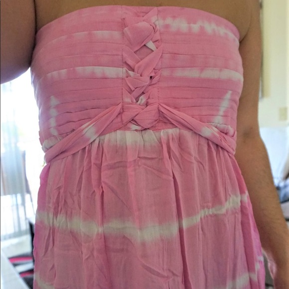 Strapless smocked tie-dye maxi dress - 2 colors - Picture 5 of 7